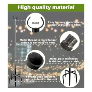 Sprimden Poste de luz para exteriores 10 pies poste de_3