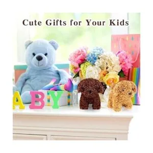 Elcoho 16 piezas de 4 pulgadas mini perros de peluche con_5