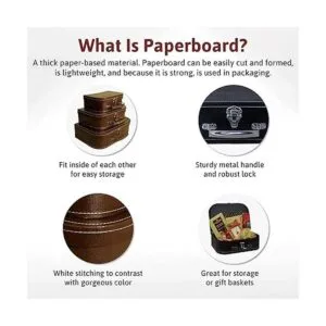 Wald Imports Juego de 3 maletas de cartón Cajas de_6