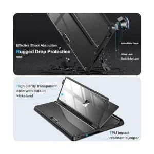 INFILAND Surface Pro 9 funda transparente multiángulo a_5