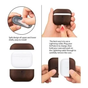 MAOGOAM Funda de cuero para AirPods Pro de 2 generación_4