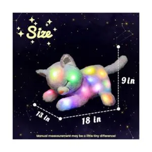 Hopearl Gato de peluche con luz LED para mamá gato con 3_2
