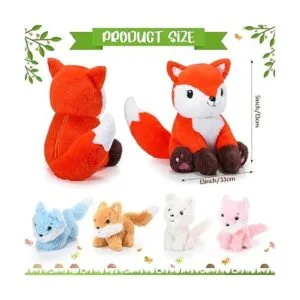 Juego de 5 juguetes de peluche de zorro 1 animal de_2