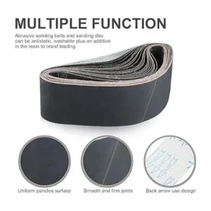 Paquete de 24 correas de lijado de 4 x 36 pulgadas grano_3