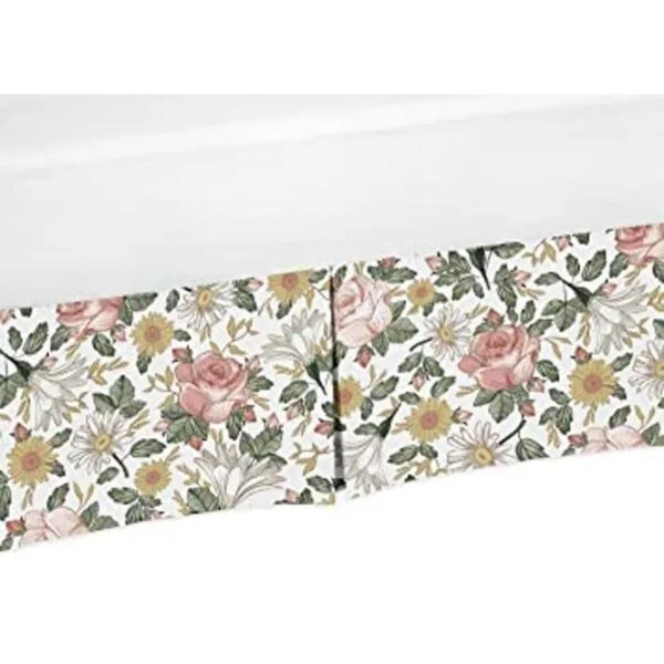 Sweet Jojo Designs Vintage Floral Boho Girl Plisada Bebé_1