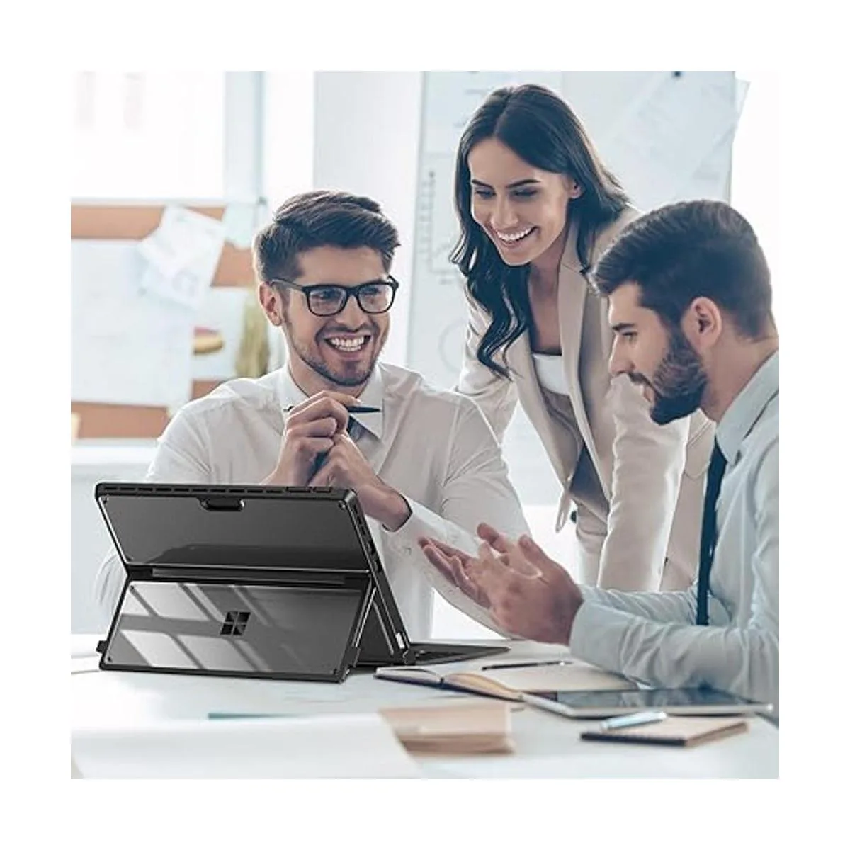 INFILAND Surface Pro 9 funda transparente multiángulo a_3