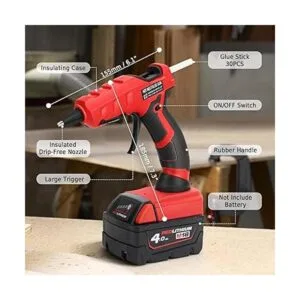 LIVOWALNY Pistola de pegamento caliente inalámbrica para_2