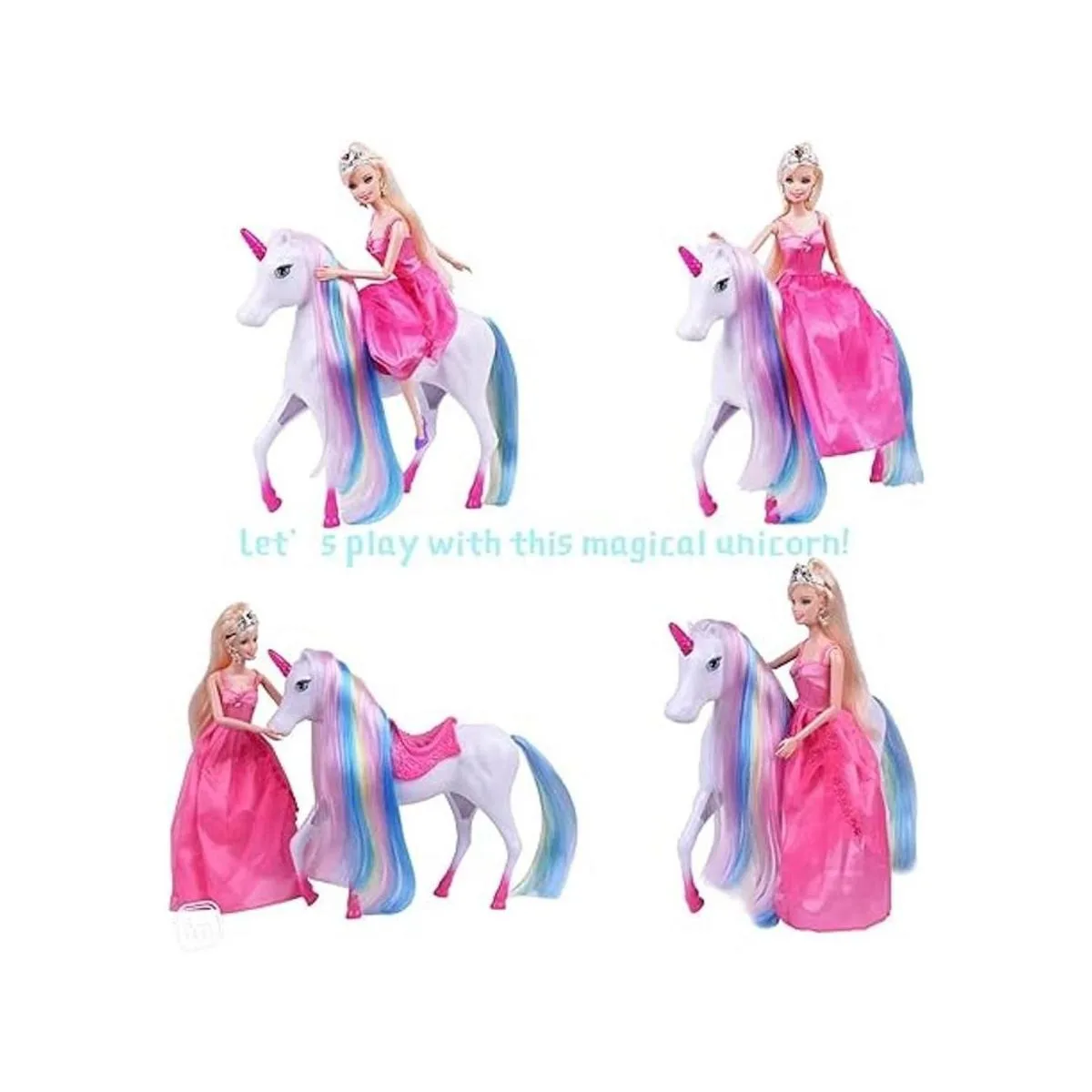 BETTINA Magical Lights Unicom y muñeca de princesa juego_3