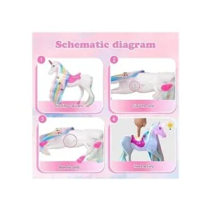 BETTINA Magical Lights Unicom y muñeca de princesa juego_6