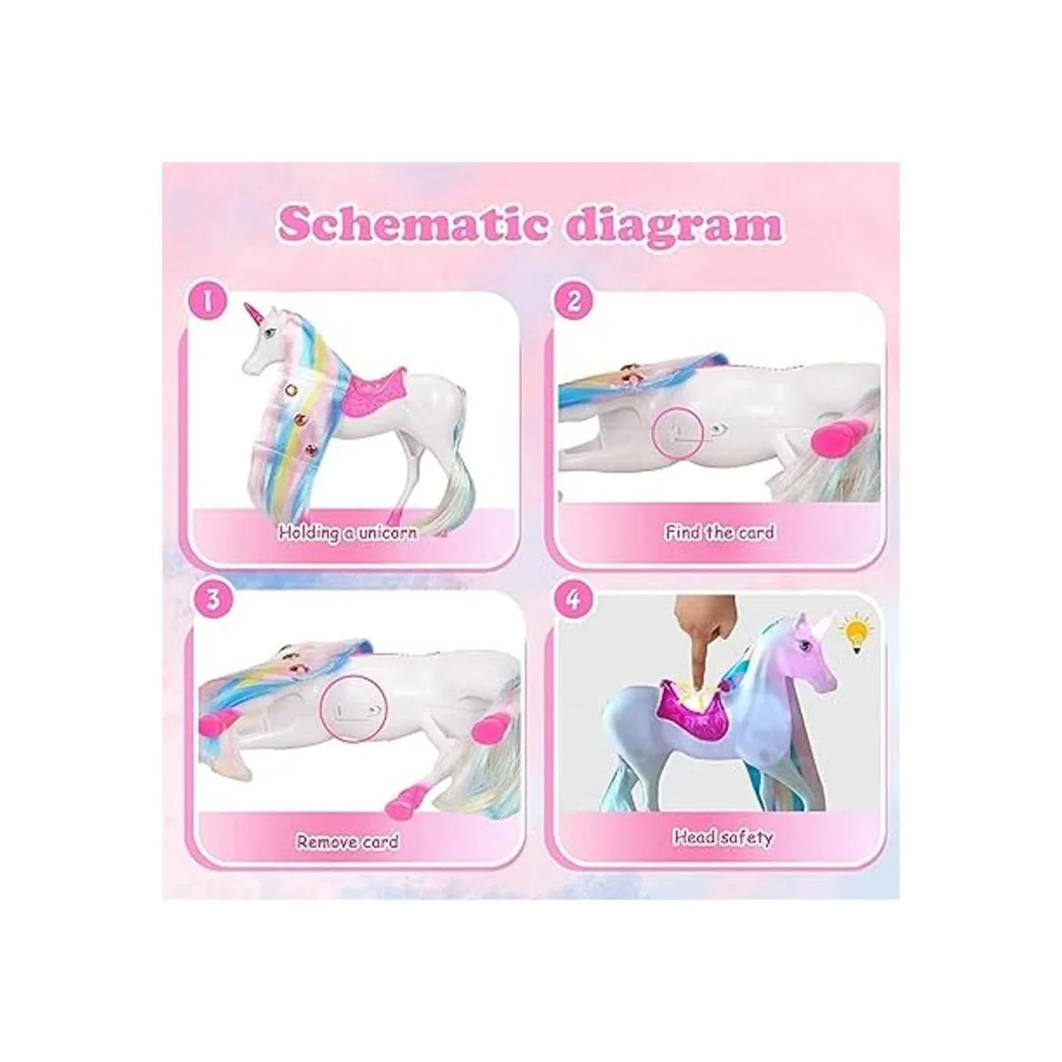 BETTINA Magical Lights Unicom y muñeca de princesa juego_6