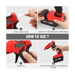 LIVOWALNY Pistola de pegamento caliente inalámbrica para_3