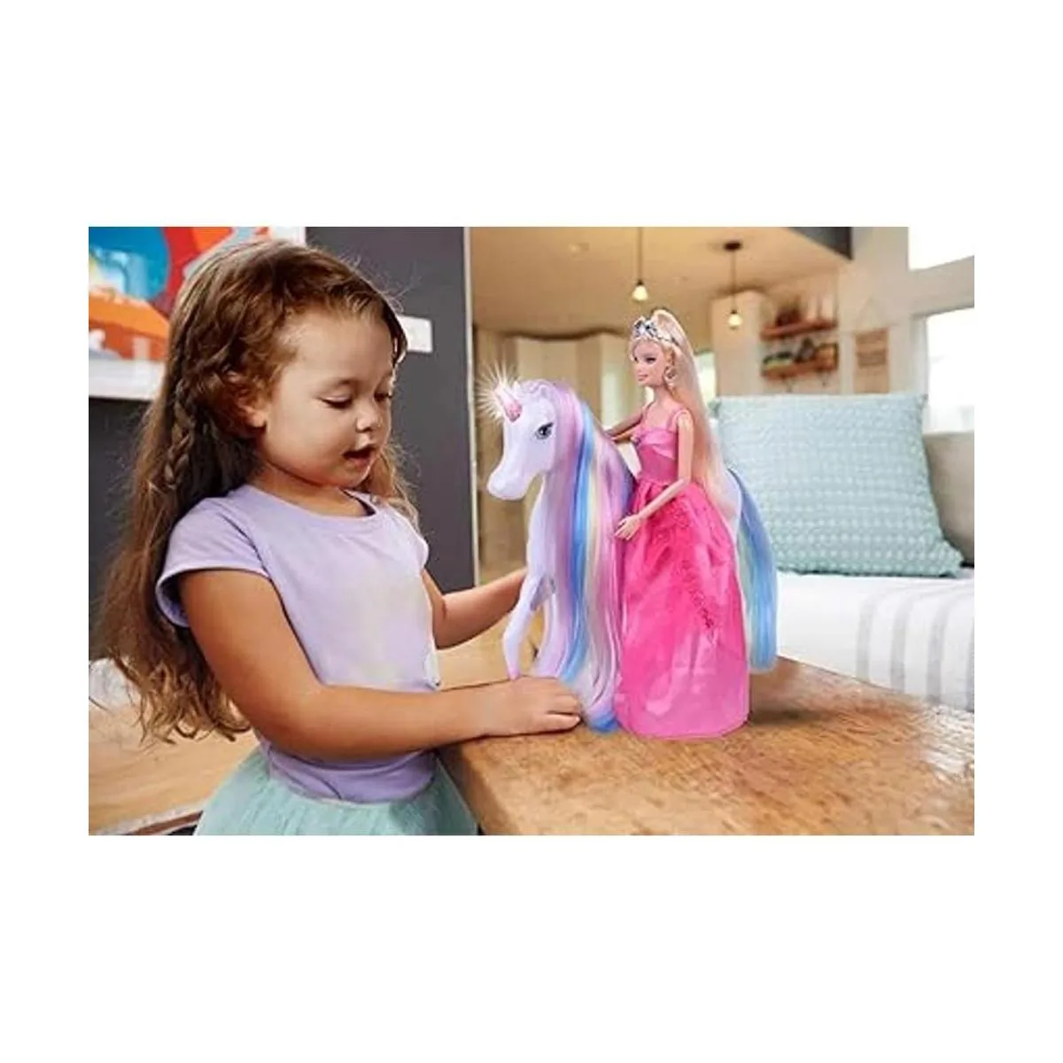 BETTINA Magical Lights Unicom y muñeca de princesa juego_5