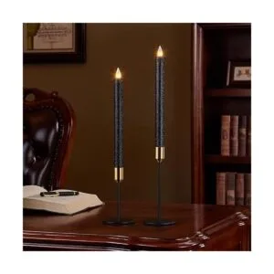 CozierGlow Flameless Taper Candles Flickering with Remote_4