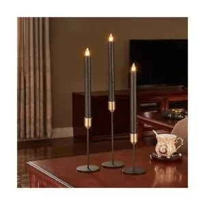 CozierGlow Flameless Taper Candles Flickering with Remote_3