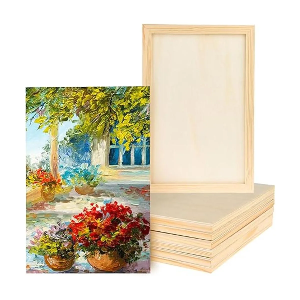 Paquete de 15 paneles de lona de madera sin terminar 11.8_2