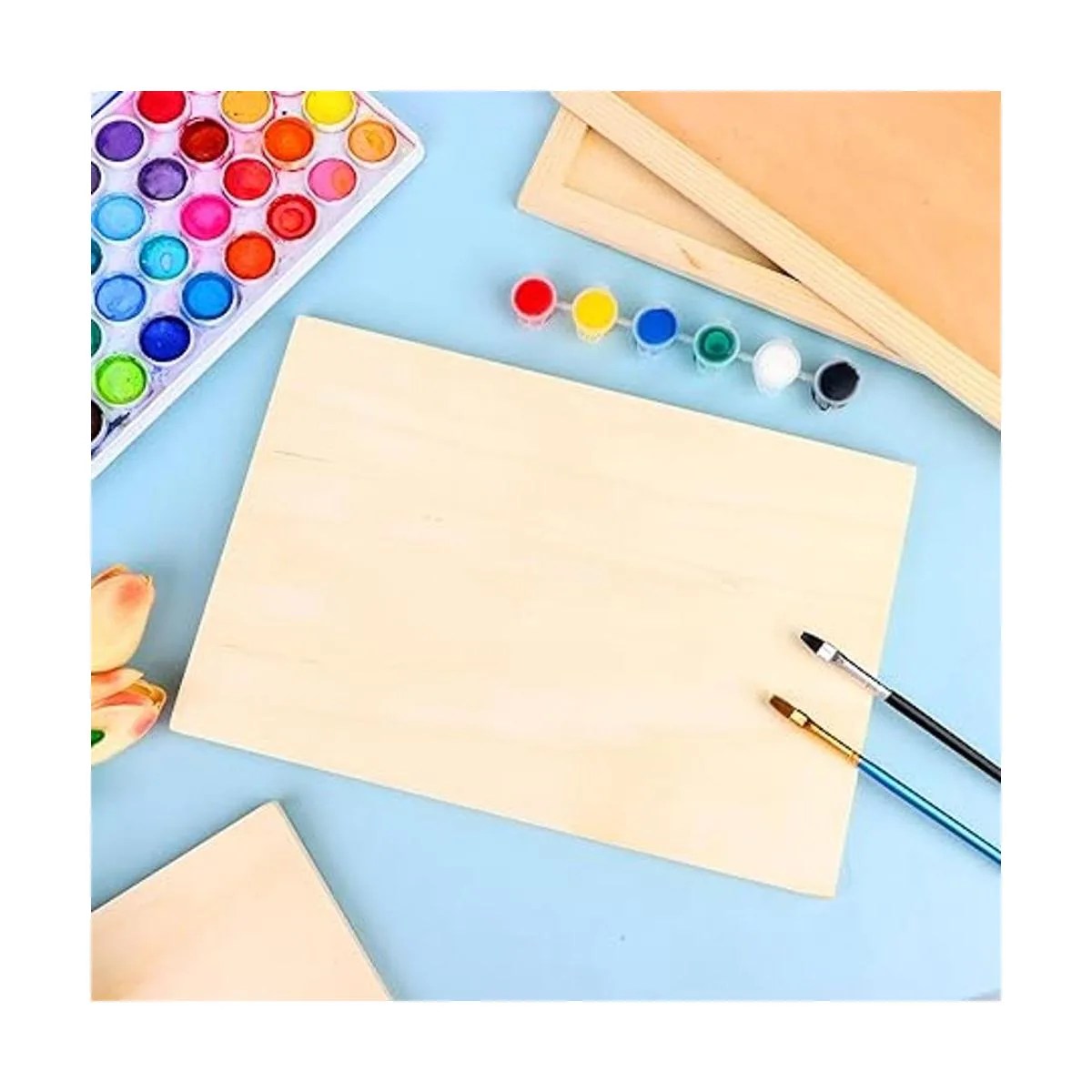 Paquete de 15 paneles de lona de madera sin terminar 11.8_5