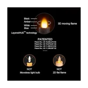 CozierGlow Flameless Taper Candles Flickering with Remote_2