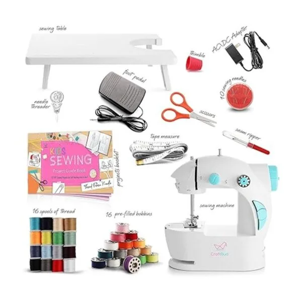 CraftBud Mini máquina de coser para principiantes con kit_2
