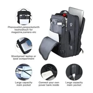 AREYTECO Mochila de viaje grande de 40 L mochila de_4