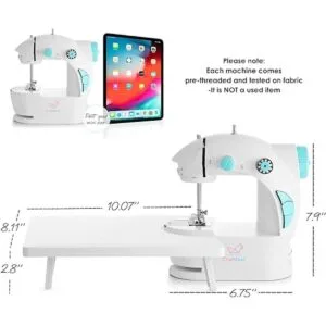 CraftBud Mini máquina de coser para principiantes con kit_5