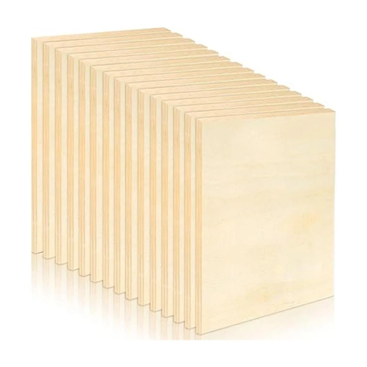 Paquete de 15 paneles de lona de madera sin terminar 11.8_1