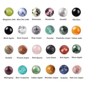Basigeese 960 cuentas de piedra natural cuentas pulidas_2