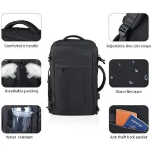 AREYTECO Mochila de viaje grande de 40 L mochila de_3