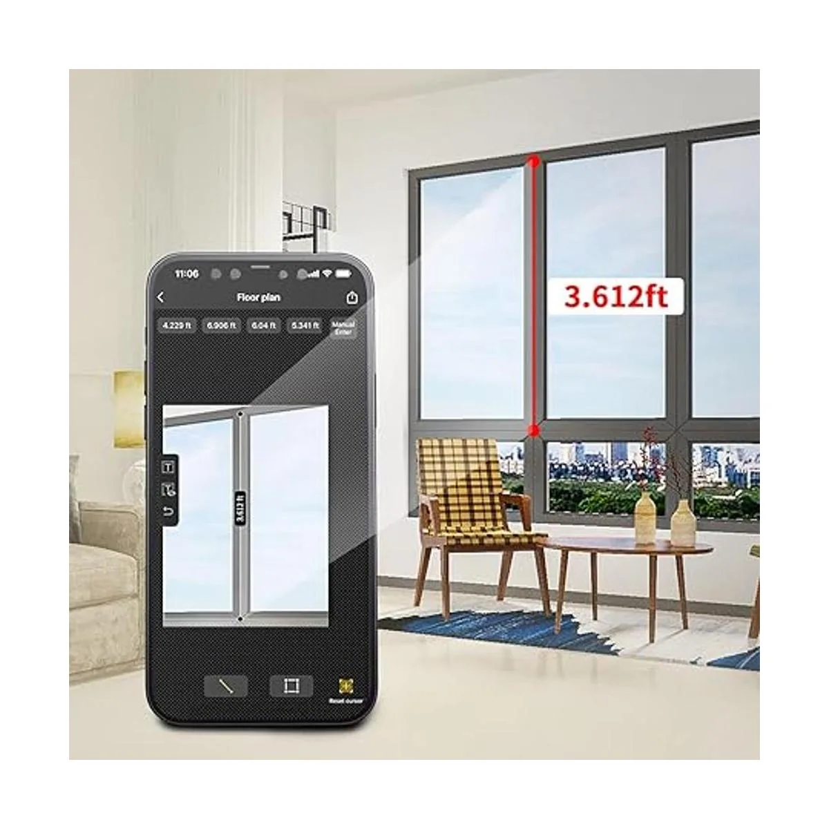 Herramienta de medición láser con aplicación de teléfono_3