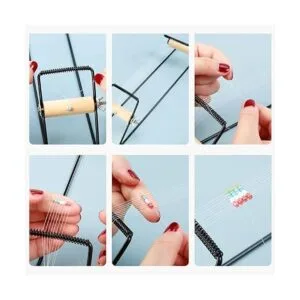 PP OPOUNT Kit de telar de cuentas de metal suministros de_4