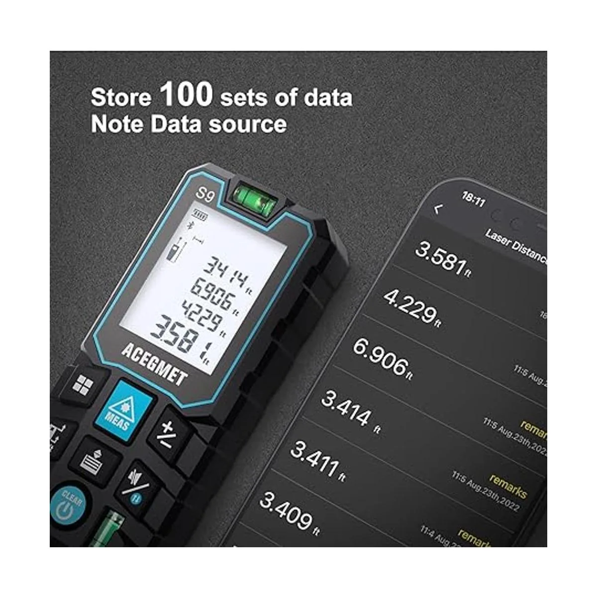 Herramienta de medición láser con aplicación de teléfono_2