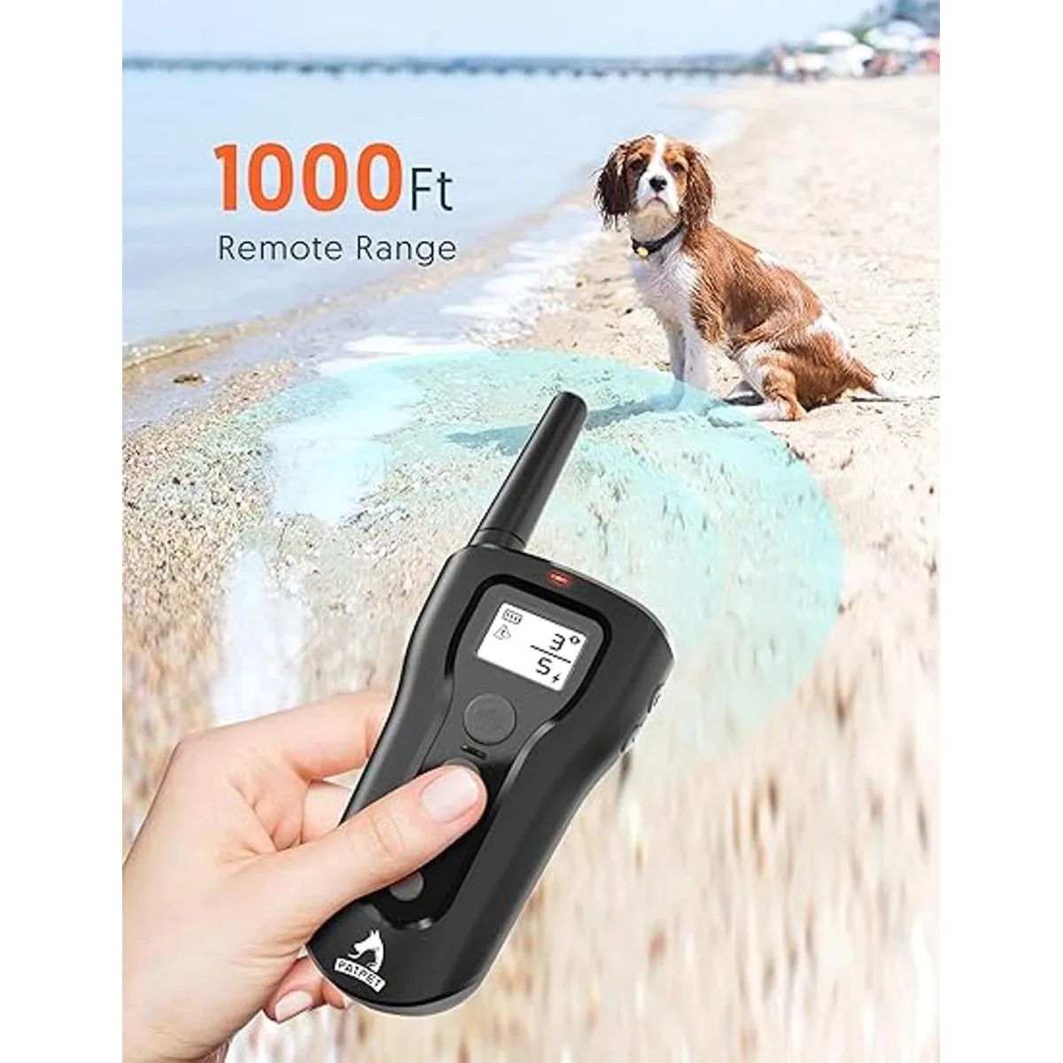 PATPET Collar de entrenamiento para perros con control_4