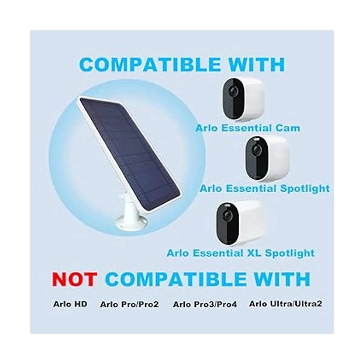 DIANMU Panel solar para foco Arlo Essential foco XL_2