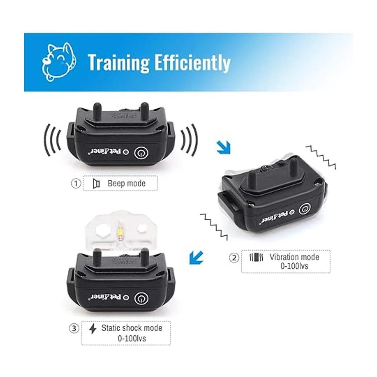 Petrainer Collar de perro 100 impermeable con control_4