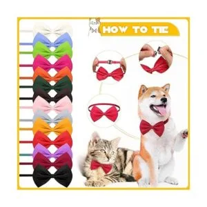 120 corbatas para perros con collar ajustable corbatas_3