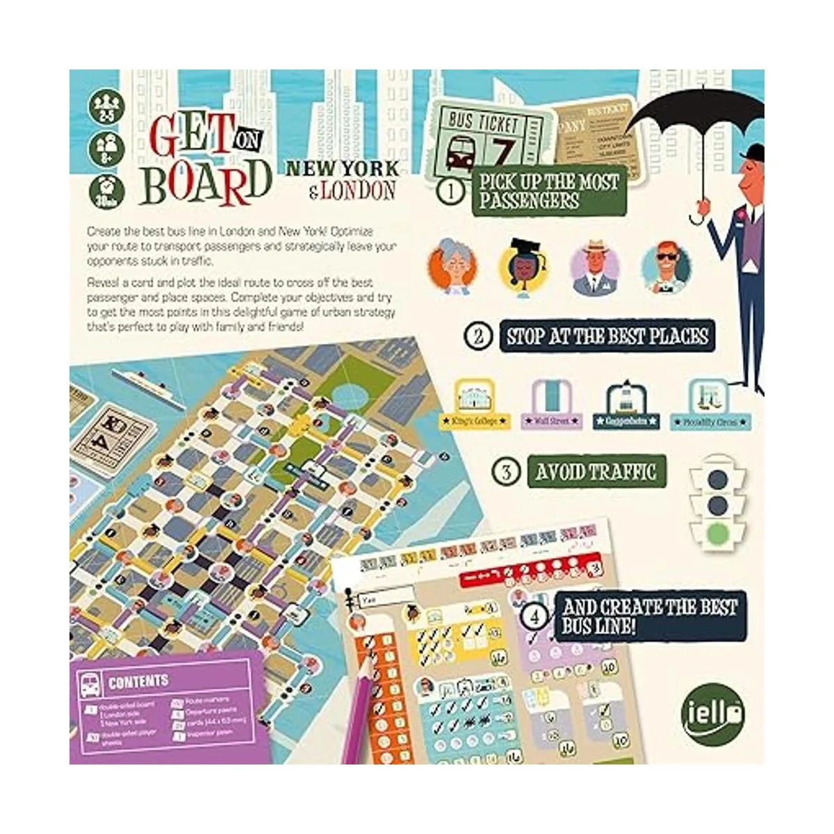 IELLO Sube a bordo Nueva York y Londres un juego de_3