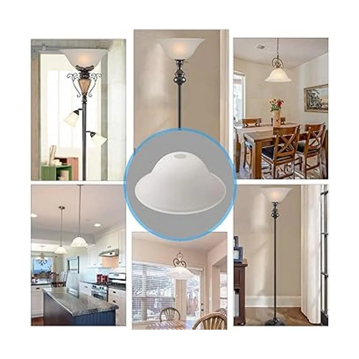 Giluta Pantalla de cristal de repuesto para lámpara de_3