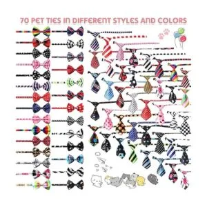 Juego de 70 corbatas ajustables para perros y corbatas_2