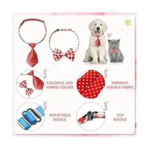 Juego de 70 corbatas ajustables para perros y corbatas_4
