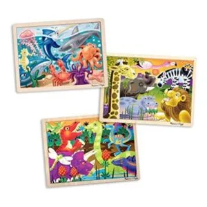 Melissa Doug Juego de rompecabezas de 3 rompecabezas_1