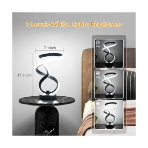 AVANLO Modern Table Lamp RGB Touch Spiral Bedside Lamp_3