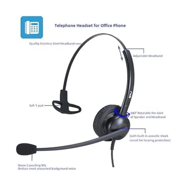 Auriculares de teléfono con cable de 0.098 in para_2
