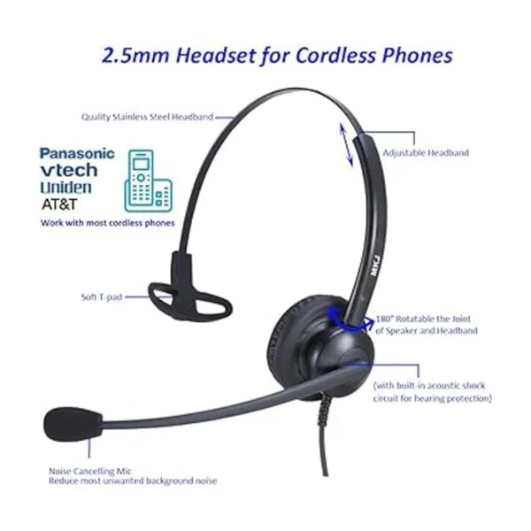 Auriculares de teléfono con cable de 0.098 in para_4