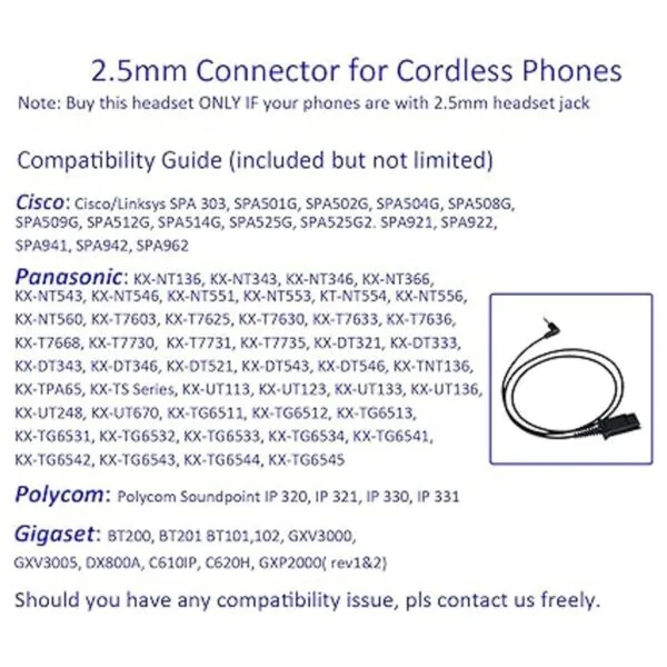 Auriculares de teléfono con cable de 0.098 in para_6