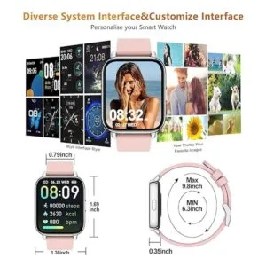 MuGo Reloj inteligente para mujer reloj de fitness con_3