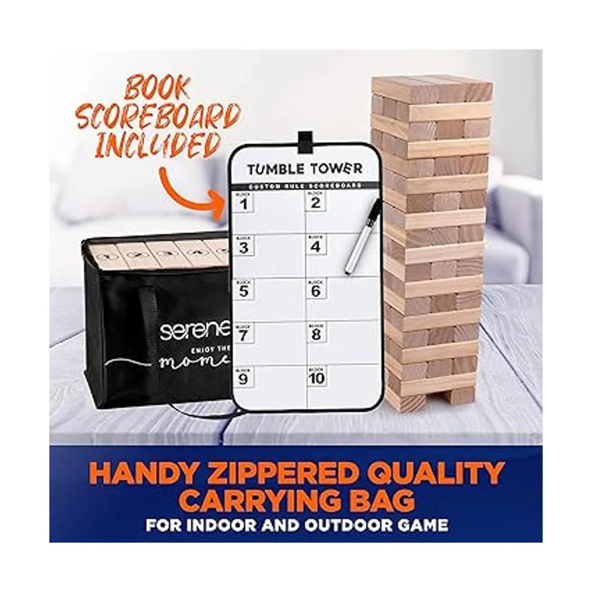 Juego gigante de torre de caída de 56 piezas juego de_5