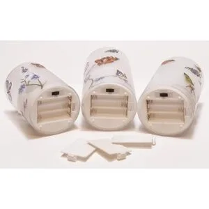 Mariposas y flores silvestres velas LED de cristal sin_4