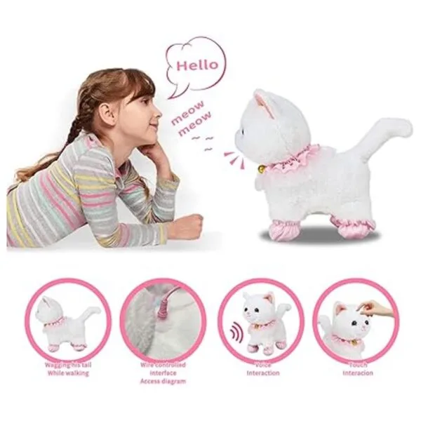 Juguete electrónico interactivo de peluche que camina y_4