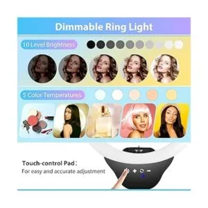 Sensyne Anillo de luz de 12 pulgadas con trípode para_3