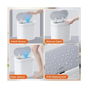 JOYBOS Bote de basura de baño 3 galones impermeable_5