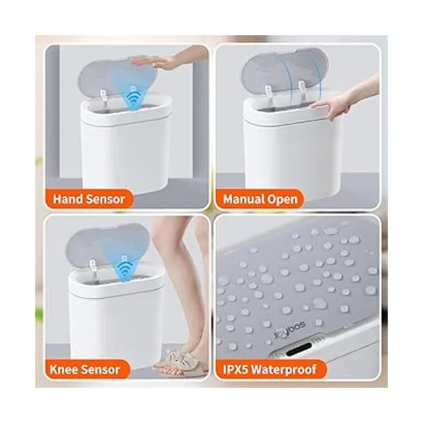 JOYBOS Bote de basura de baño 3 galones impermeable_5